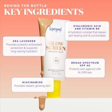 Supergoop! Glowscreen SPF 40, Dawn (Pink Pearl Glow) - 1.7 fl oz - Glowy Primer + Broad Spectrum Sunscreen - Helps Filter Blue Light - Boosts Hydration with Hyaluronic Acid, Vitamin B5 & Niacinamide