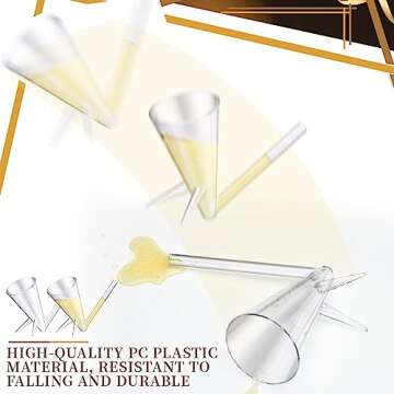 Gerrii 6 Pcs Unbreakable Champagne Shooter Set for Parties