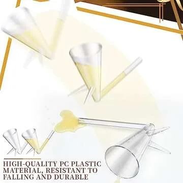 Gerrii 6 Pcs Unbreakable Champagne Shooter Set for Parties