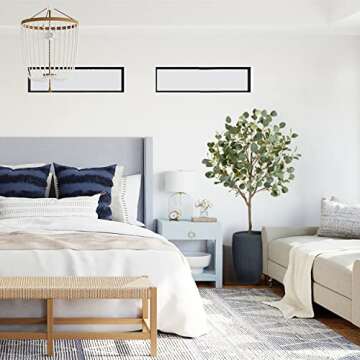 Warmplants Artificial Eucalyptus Tree, 5ft Tall Fake Eucalyptus Plant with Basket, Green Silver Dollars Silk Leaves Faux Tree for Home Office Livingroom Floor Decor Indoor