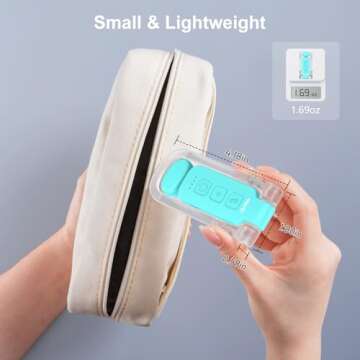 Gritin Rechargeable Book Light for Reading in Bed with Memory Function-Mini Portable,Eye Caring 3 Colors,Dimmable Brightness,Long Lasting Compact Cute Clip on Light for Book Lovers-Blue