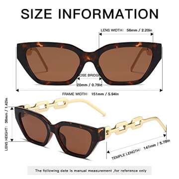 MASDUN Square Sunglasses for Women Men trendy Trendy Sunnies Black White Drive Fashion UV Protection (Flower Color/Brown)