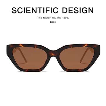 MASDUN Square Sunglasses for Women Men trendy Trendy Sunnies Black White Drive Fashion UV Protection (Flower Color/Brown)