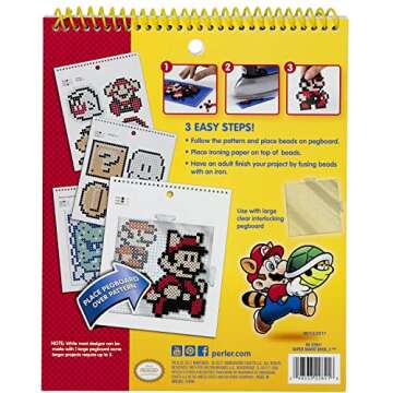 Perler 80-22841 Beads Super Mario Bros 3 Fuse Bead Pattern Pad, 14pgs