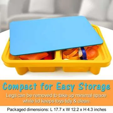 SOWOW Sand and Water Table for Toddlers – 3in1 Indoor & Outdoor Water Table for Kids – Portable Baby Water Table with Cover and Toddler Beach Toys – Sensory Bin Table for Babies & Toddlers