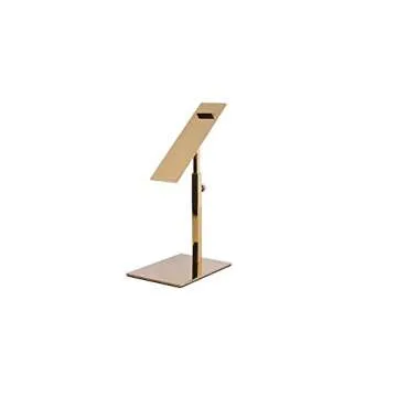1 pcs Modern Gold Polished Shoe Riser Sandal Shoe Store Metal Shoe Display Stand Rack Stand Adjustable Height (Gold)
