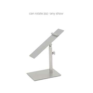 1 pcs Modern Gold Polished Shoe Riser Sandal Shoe Store Metal Shoe Display Stand Rack Stand Adjustable Height (Gold)