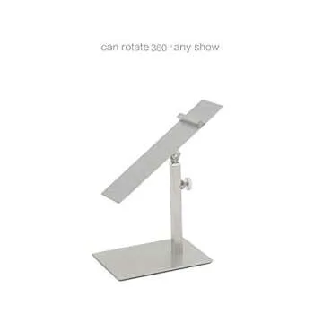 1 pcs Modern Gold Polished Shoe Riser Sandal Shoe Store Metal Shoe Display Stand Rack Stand Adjustable Height (Gold)