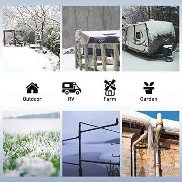 50FT Heated Water Hose for RV,-45 ℉ Antifreeze Heated Drinking Garden Water Hose，Electrically Heated Garden Hoses, Rv Accessories，Rv，Rv Water Hose (50FT)