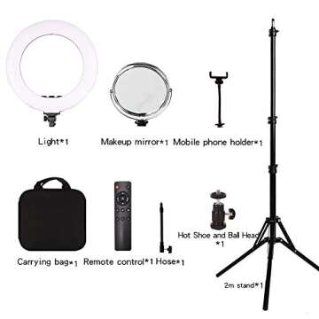 LGJFOTSUNCY 18'' Dimmable Bi-color Photography Light