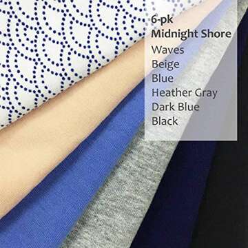 Intimate Portal Maternity Underwear Cotton Under Bump Womens Pregnancy Postpartum Panties 6-Pk Midnight Shore M