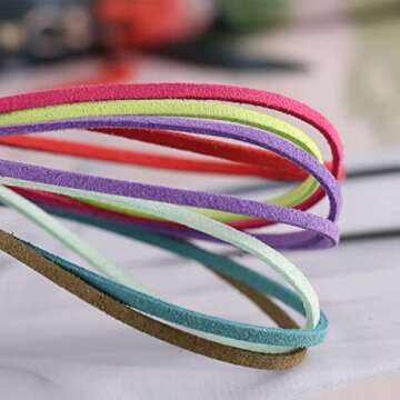 20Pcs Mixed Colors Suede Cord Lace Faux Leather Cord Bulk Necklace Cord 18'' Plus 2'' Extension Chain Lobster ​Clasp Bulk for Bracelet Making Necklaces Jewelry Making Supplies Accessories