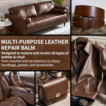 Leather Recoloring Balm and Scratch Repair Kit for All Leather