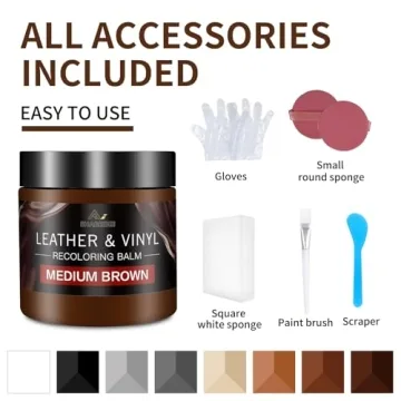 Leather Recoloring Balm and Scratch Repair Kit for All Leather