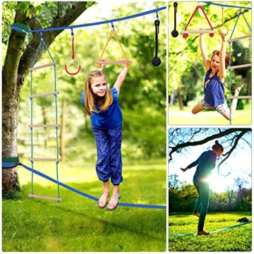 TUAHOO Ninja Obstacle Course for Kids Backyard Adventure