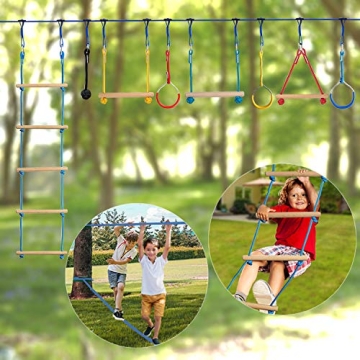 TUAHOO Ninja Obstacle Course for Kids Backyard Adventure