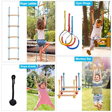 TUAHOO Ninja Obstacle Course for Kids Backyard Adventure