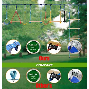 TUAHOO Ninja Obstacle Course for Kids Backyard Adventure