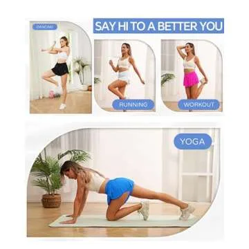 Wsirmet Flowy Butterfly Workout Shorts with Pockets