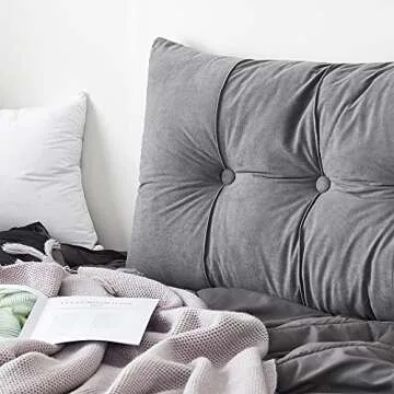 Rainha - Plush Tufted College Headboard - Dark Gray