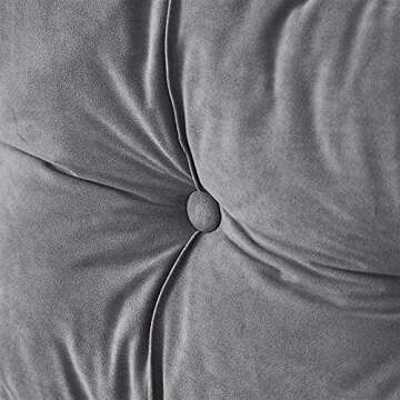 Rainha - Plush Tufted College Headboard - Dark Gray