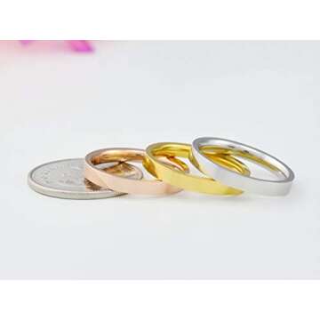 Customize Me -Stainless Steel Band Ring - Names, Initials, Date, Inspiration, Coordinates, Personali...