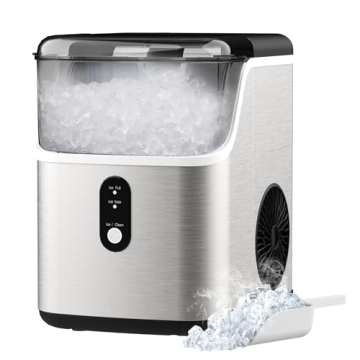 Portable ADVWIN Nugget Ice Maker, 33Lbs/24H Soft Ice