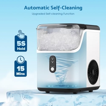 Portable ADVWIN Nugget Ice Maker, 33Lbs/24H Soft Ice
