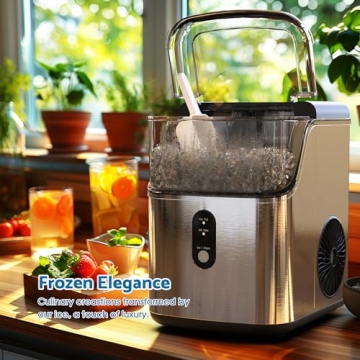 Portable ADVWIN Nugget Ice Maker, 33Lbs/24H Soft Ice