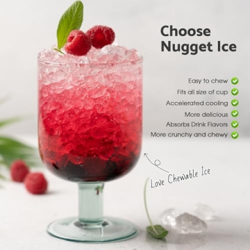 Portable ADVWIN Nugget Ice Maker, 33Lbs/24H Soft Ice