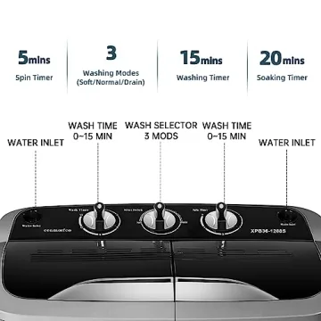 Compact Twin Tub Washer Dryer Combo for Small Spaces