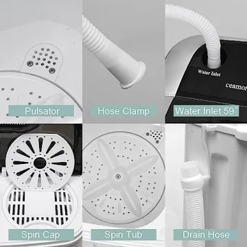 Compact Twin Tub Washer Dryer Combo for Small Spaces