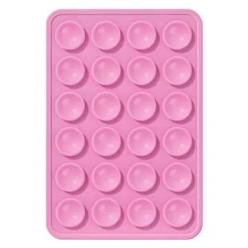 Silicone Phone Sticky Grip, Suction Phone Case Mount for iPhone and Android, Hands-Free Sticky Cell ...