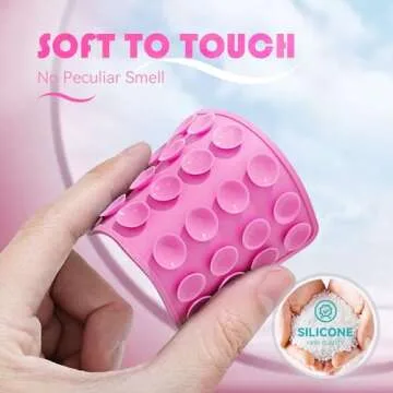 Silicone Phone Sticky Grip, Suction Phone Case Mount for iPhone and Android, Hands-Free Sticky Cell Phone Grip, Mobile Fidget Mirror Holder for Selfies and Videos…