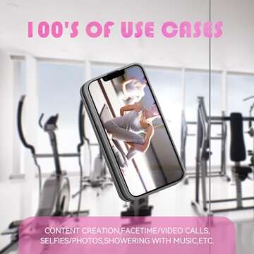 Silicone Phone Sticky Grip, Suction Phone Case Mount for iPhone and Android, Hands-Free Sticky Cell Phone Grip, Mobile Fidget Mirror Holder for Selfies and Videos…