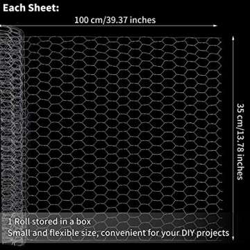 Aneco Chicken Wire Net Rabbit Animal Fence Netting Galvanized Hexagonal Wire Mesh Fence Wire Netting...