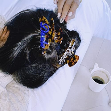 Customizable Rhinestone Hair Claw Clips for Women