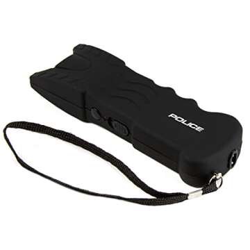 POLICE Stun Gun 916 - Heavy Duty Rechargebale with LED Flashlight, Black