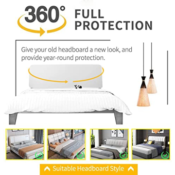 DUJUIKE Bed Headboard Slipcover - Stretch and Soft Protection