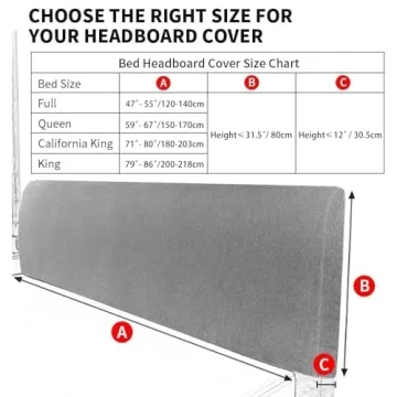 DUJUIKE Bed Headboard Slipcover - Stretch and Soft Protection