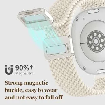 Braided Magnetic Bands for Galaxy Watch 8 Band Women Men