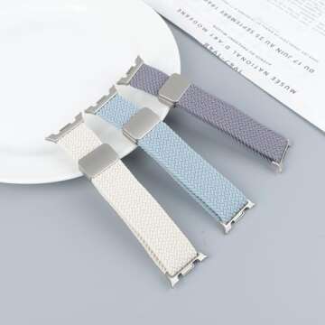 Braided Magnetic Bands for Galaxy Watch 8 Band Women Men