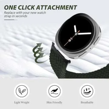 Braided Magnetic Bands for Galaxy Watch 8 Band Women Men