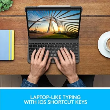 Logitech Slim Folio Pro Backlit Bluetooth Keyboard Case for iPad Pro 11-inch (1st, 2nd, 3rd, 4th gen - 2018, 2020, 2021, 2022) - Graphite