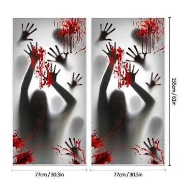 Spooky FUNNISM Halloween Window Clings for Haunted Decor