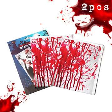 FUNNISM 2PCS Halloween Haunted House Decoration Window Door Cover,Scary Zombie Hands Halloween Window Cling Window Poster,Creepy Garage,School Dormitory,Outdoor/Indoor,Skeleton Window Door Decoration