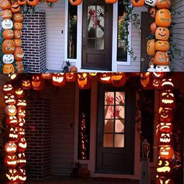 FUNNISM 2PCS Halloween Haunted House Decoration Window Door Cover,Scary Zombie Hands Halloween Window Cling Window Poster,Creepy Garage,School Dormitory,Outdoor/Indoor,Skeleton Window Door Decoration