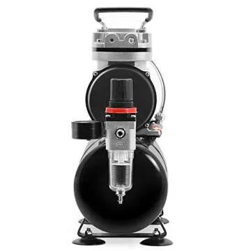 PointZero 1/5 HP Quiet Airbrush Compressor with Tank