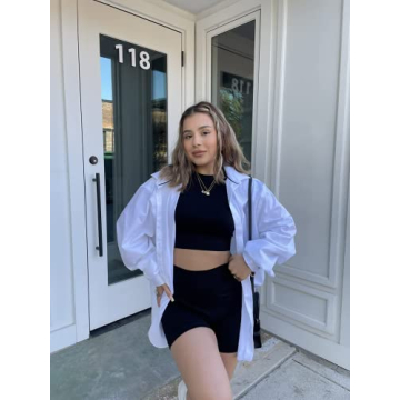 IWEMEK Workout Sets for Women Seamless Short Sleeve Crop Top T-shirt Tummy Control High Waist Biker Shorts 2 Piece Gym Yoga Outfits Tracksuit Sportswear Black Small