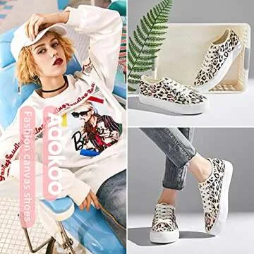 Women's Pink Leopard Platform Sneakers for Casual Style